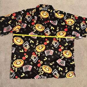Steve & Barry's Black Casino Print Men's Shirt